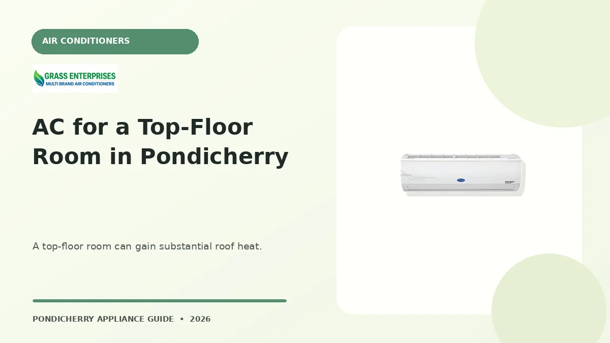 AC for a Top-Floor Room in Pondicherry appliance guide illustrated by Grass Enterprises, Pondicherry