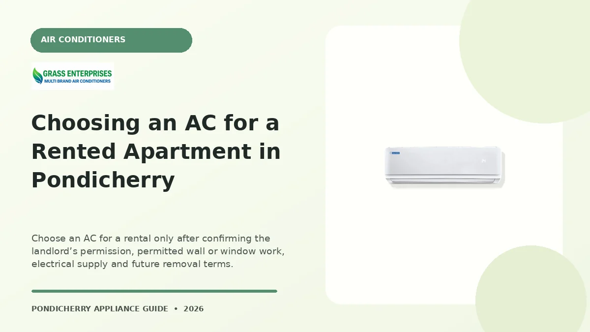 Choosing an AC for a Rented Apartment in Pondicherry appliance guide illustrated by Grass Enterprises, Pondicherry