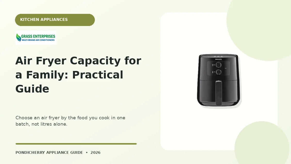 Air Fryer Capacity for a Family: Practical Guide appliance guide illustrated by Grass Enterprises, Pondicherry