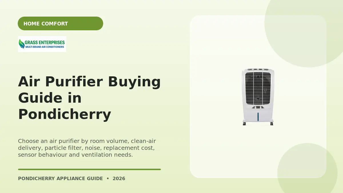 Air Purifier Buying Guide in Pondicherry illustrated guide from Grass Enterprises Pondicherry