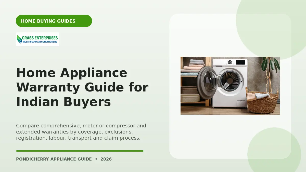 Home Appliance Warranty Guide for Indian Buyers illustrated guide from Grass Enterprises Pondicherry
