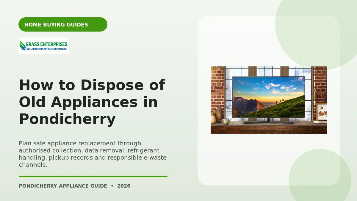 How to Dispose of Old Appliances in Pondicherry illustrated guide from Grass Enterprises Pondicherry