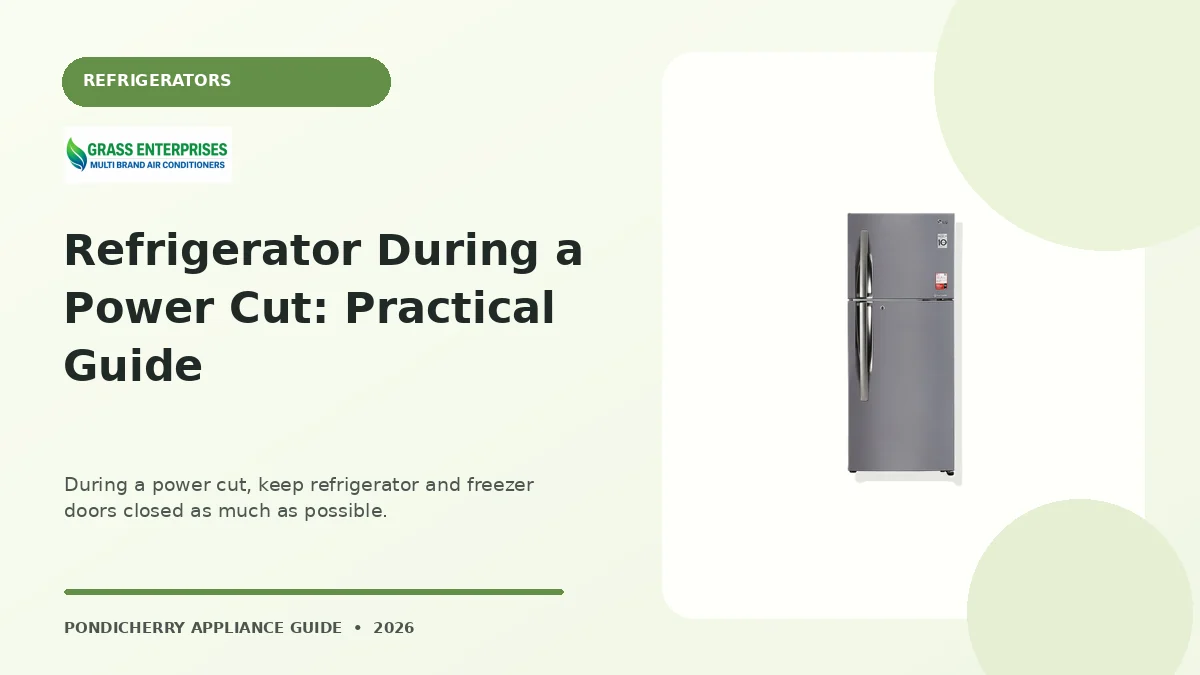 Refrigerator During a Power Cut: Practical Guide appliance guide illustrated by Grass Enterprises, Pondicherry