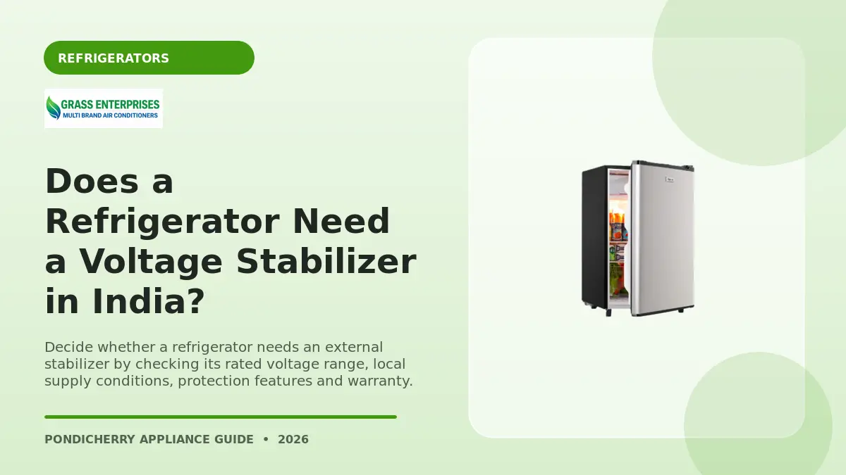 Does a Refrigerator Need a Voltage Stabilizer in India? illustrated guide from Grass Enterprises Pondicherry