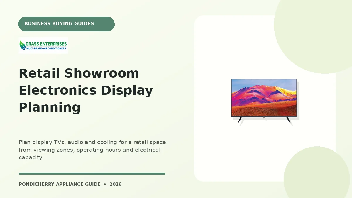 Retail Showroom Electronics Display Planning appliance guide illustrated by Grass Enterprises, Pondicherry