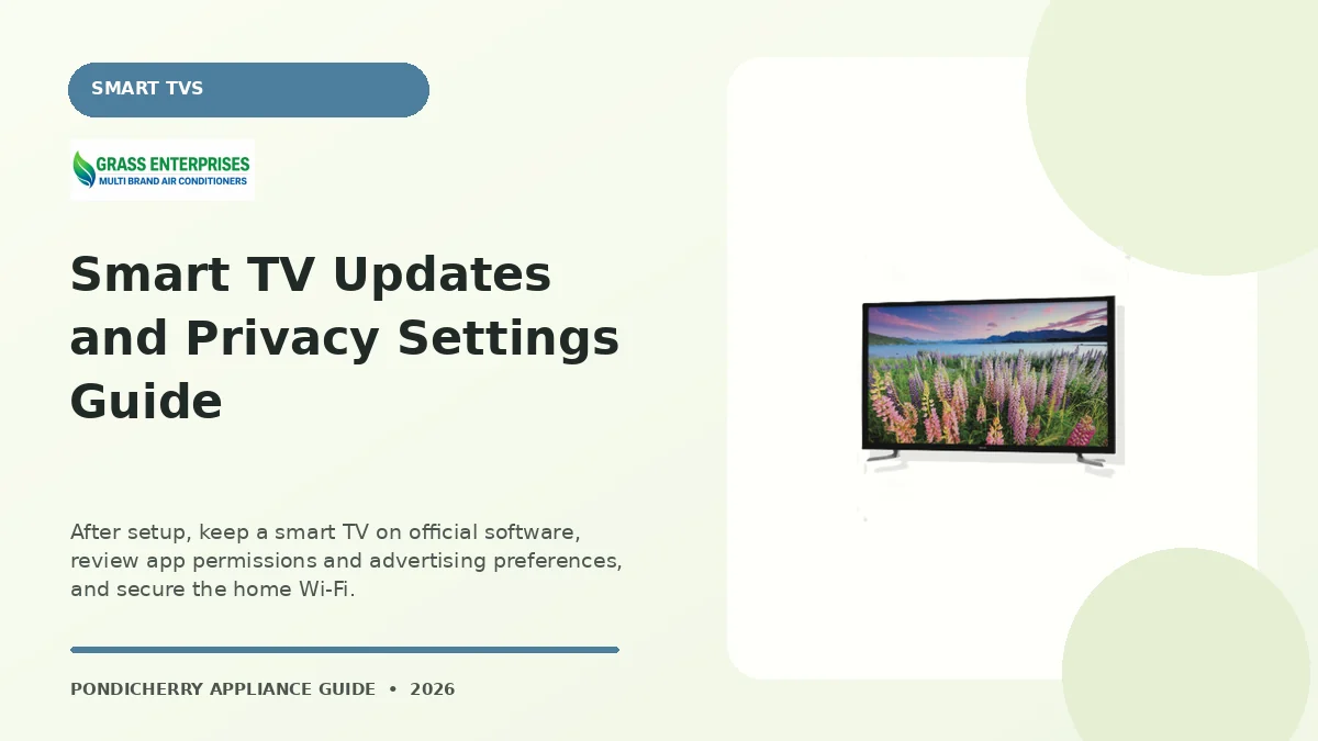 Smart TV Updates and Privacy Settings Guide appliance guide illustrated by Grass Enterprises, Pondicherry