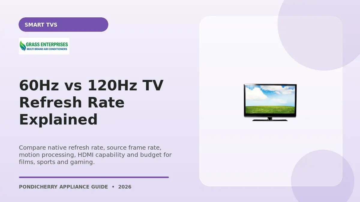 60Hz vs 120Hz TV Refresh Rate Explained illustrated guide from Grass Enterprises Pondicherry