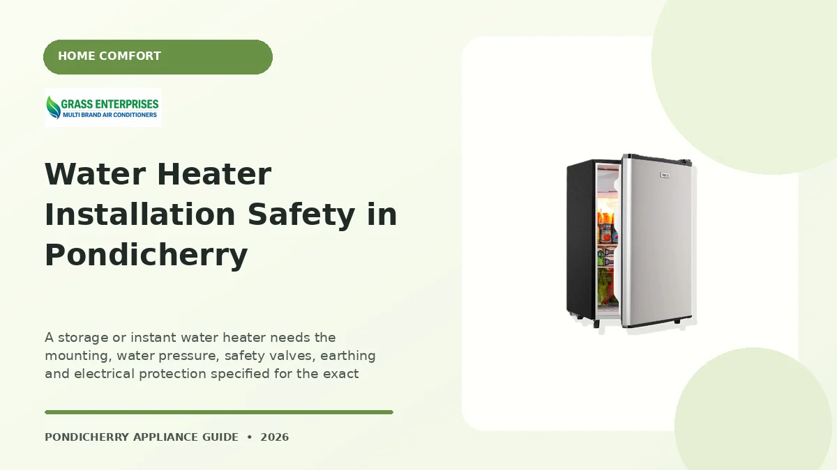 Water Heater Installation Safety in Pondicherry appliance guide illustrated by Grass Enterprises, Pondicherry