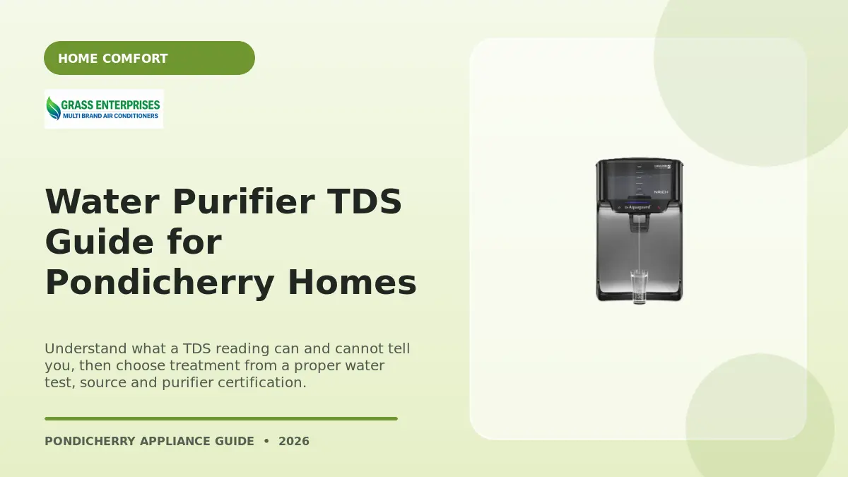 Water Purifier TDS Guide for Pondicherry Homes illustrated guide from Grass Enterprises Pondicherry